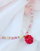 chokery Naszyjnik z koralikami i z truskawką 2