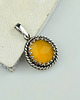wisiory Chalcedon retro - srebrny wisiorek 1