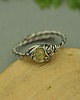 pierścionki - różne Pierścionek regulowany żółty opal wire wrapping 2