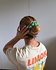 gumki do włosów Wełniana scrunchie w paski 1