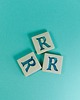 magnesy Ceramiczny magnes, niebieska literka R 2