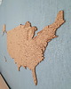 Ozdoby na ścianę Korkowa mapa USA 1