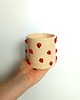 kubki Ceramiczny ręcznie robiony zestaw do matchy w poziomki 2