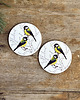 podkładki do kuchni Podkładki pod kubek- Sikorki bogatki-  Ilustracja- Great Tit coasters 1
