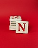 magnesy Ceramiczny magnes, czerwona literka N 1