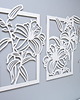 inne DEKORACYJNY TRYPTYK AŻUROWY, KWIATY, LILIE,  DEKORACJA ŚCIENNA 3D, ORNAMENT,  1