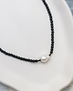 bransoletki z kamieni naturalnych Choker z dużą Perłą i Matową Lawą 4