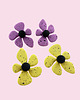 kolczyki z masy plastycznej Kolczyki RETRO FLOWER żółte 2