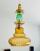 lampy wiszące Lampa wisząca szklana artdeco prl vintage 1