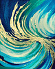 obrazy Obraz  ręcznie malowany 60x80 cm - Wave 1