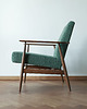 fotele Fotel Lisek zielony, Typ 300-190, Po renowacji. Drewno orzech 3