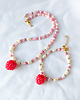 chokery Naszyjnik z koralikami i z truskawką 4