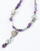 kolie Naszyjnik z perłami i ametystami. [PN6] 1