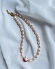 korale Naszyjnik choker z różowych pereł Lucky Cat 2