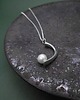 wisiory PEARL / glossy silver necklace with white pearl 6