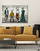obrazy Obraz na płótnie - BULDOGI  120x80cm 2