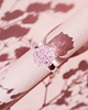 pierścionki - różne Szklany pierścionek z różową  kulką "Crystal" 3