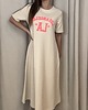 sukienki maxi damskie Bawełniana tunika Los Angeles BEIGE 4