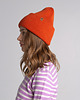 czapki damskie ŁANIA - czapka 100% wełna merino- pomarańcz 2