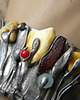 bransoletki wire wrapping Bursztyny-  bransoleta mankiet CUFF 5