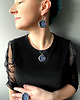 kolczyki wire wrapping Duże efektowne kolczyki wysadzane kryształami Swarovski 3