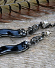 kolczyki wire wrapping Dekoracyjna czerń 1