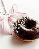 wisiory naszyjnik  pączek czekoladowy z groszkami 1