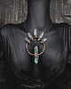 wisiory Miedziany wisiorek amulet z kwarcami 3