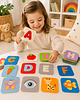 gry edukacyjne dla dzieci Filcowe Karty Montessori Alfabet Angielski dla Dzieci A-Z 1