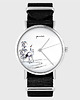 zegarki damskie Zegarek - Japońskie żurawie - czarny, nylonowy 1