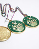 komplet biżuterii Komplet - Grzybki, zielony - kolczyki i naszyjnik 5