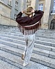 bluza bez kaptura damska Hot Chocolate / bawełniana bluza boho w kolorze gorzkiej czekolady 2