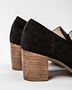 botki damskie SKÓRZANE PÓŁBUTY ZAPATO 250 CZARNY WELUR 5