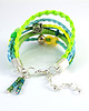 bransoletki - inne Bransoletka - Ślimak - rzemienie, neonowa 1