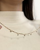chokery Srebrny pozłacany naszyjnik choker łańcuch z cyrkoniami 1