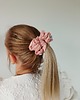 gumki do włosów Satynowa gumka satynowa scrunchie owijka frotka brudna brzoskwinia MAXI 2