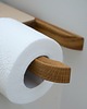 dodatki - łazienka - różne Minimalistyczny dębowy uchwyt  na papier toaletowy z półką 2
