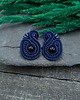 kolczyki soutache Kolczyki sutasz sztyfty granatowe Mila małe z noc kairu 2