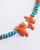 chokery Koral, perła, magnezyt - naszyjnik - choker - turkusowo-pomarańczowy 2