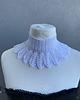 chokery Koronkowy biały choker z perełkami 4