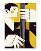 plakaty Jazz, Muzyk, Muzyka, Kontrabas, Plakat Muzyczny 3