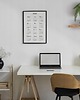 plakaty Plakat kalendarz 2026, minimalistyczny, kobiecy, do biura, salonu, 30x40cm. 3