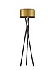 lampy podłogowe Drewniana lampa podłogowa z miedzianym abażurem ELX MIRROR 2