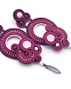 kolczyki soutache Eleganckie kolczyki w kolorze burgundowym 4