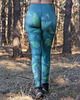 legginsy Sportowe legginsy damskie z wysokim stanem PAPROCIE turkusowe XS 2