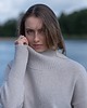 swetry damskie  Sweter wełniany z kaszmirem Saar Look 263 beż 8