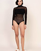 body damskie Tiulowe BODY z golfem 3