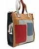 torby na ramię Torebka damska shopper, pojemna, skórzana ze skrawków kolorowa OLIVKA 1