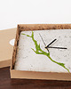 zegary Kwadratowy betonowy zegar ścienny z chrobotkiem reniferowym - jasny 4