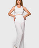 spodnie materiałowe damskie Spodnie Bali White 1